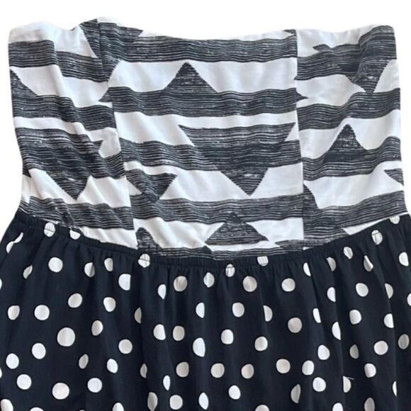 Roxy Mixed Print Bandeau Strapless Dress Coverup Size Large Juniors - Picture 12 of 13